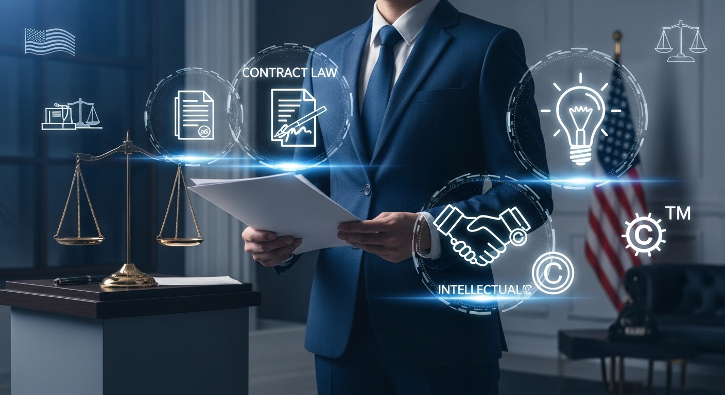 Professional Lawyer Offering Legal Services for Contract Law and Intellectual Property